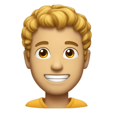 Man smiling and shying  sticker