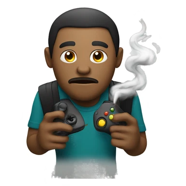 Smoking playing Xbox sticker