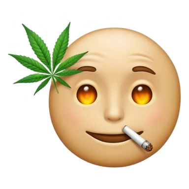 Emoji Smoking weed sticker