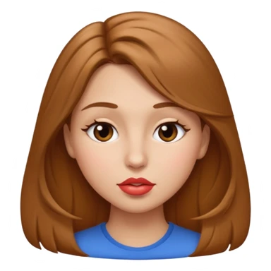 👩🏻‍❤️‍💋‍👩🏼 but light brown hair sticker