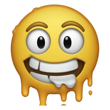 smiley emojy melting sticker