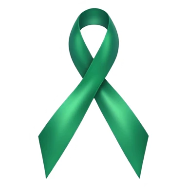 shiny green cancer ribbon sticker