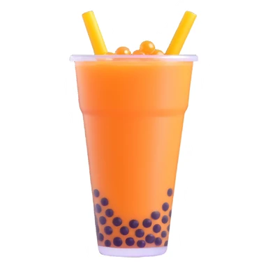 Bubble tea with tapioca pearls sticker