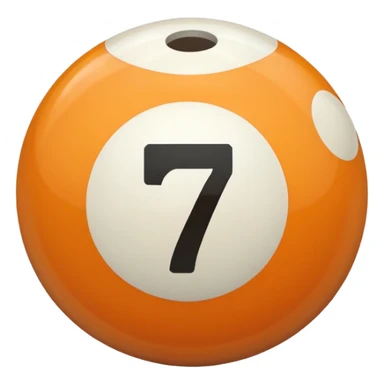 Pool table ball with the number 7 only one number  sticker