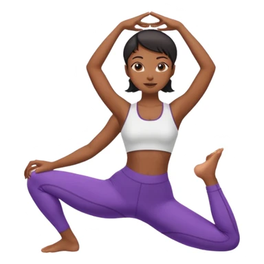black girl stretching sticker