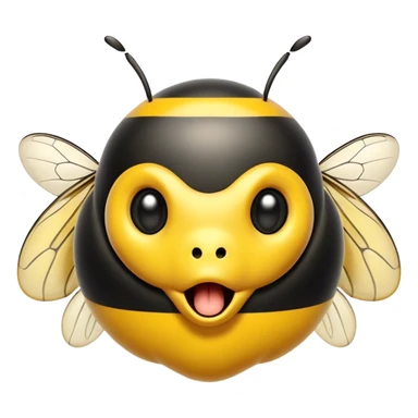 Bumble bee with drool coming out mouth sticker