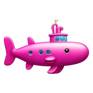Pink ombre submarine with glitter sticker