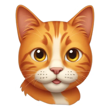 smug orange cat sticker