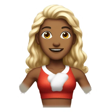 Santa in a crop top sticker