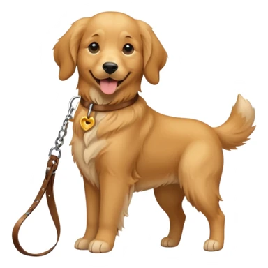 Dog on a leash sticker