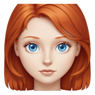 Redhead with blue eyes sticker