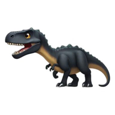 Black dino sticker