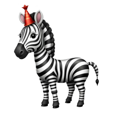 Vintage circus zebra wearing circus costume sticker