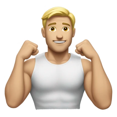 A white guy flexing on Friday  sticker