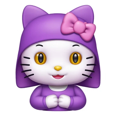 Purple hello Kitty sticker