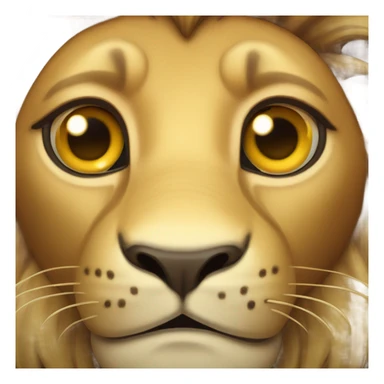Lion with exclamation mark sticker