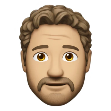 actor gerard butler cartoon wearing henley sticker