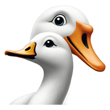 Swan and goose sticker