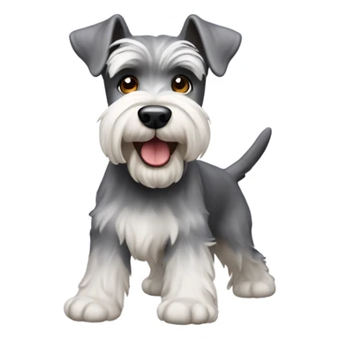 schnauzer ran with white sticker