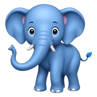 blue elephant sticker