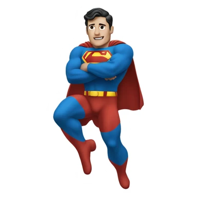 superman flying sideways with hands forward sticker