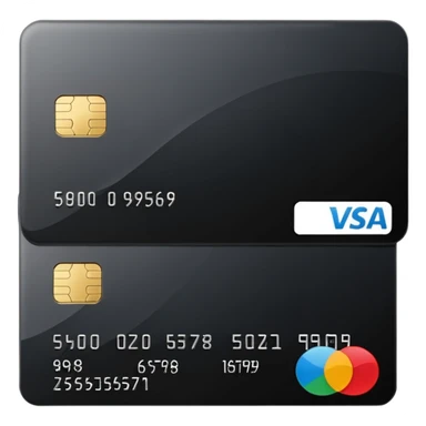 black credit card, no text, no numbers sticker