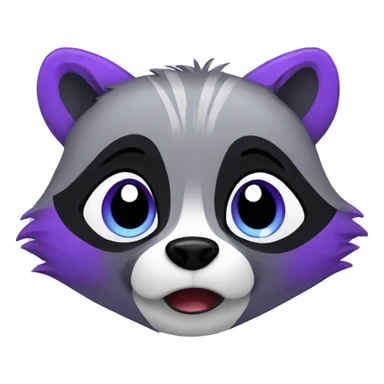 Cute violet raccoon Crying  sticker