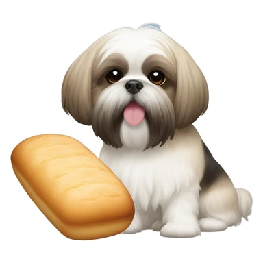 Shih tzu and pan de sal sticker