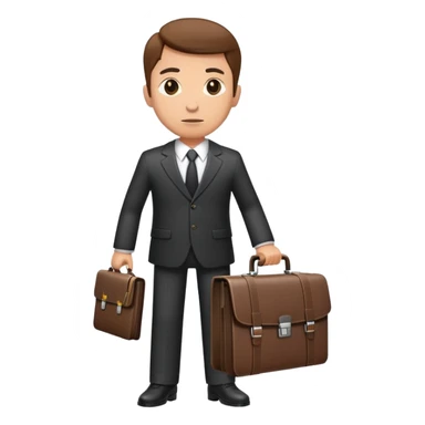 business person in suit with briefcase sticker