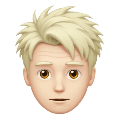 Man strange hair sticker