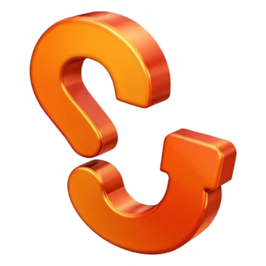 red-and-orange colored question mark sticker