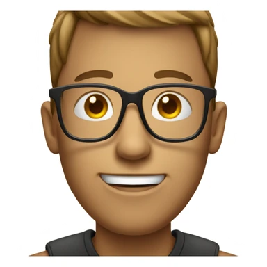 Myself with glasses  sticker