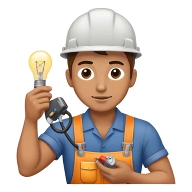 electrician fixing light sticker