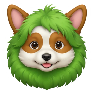 make the dogs fur green sticker