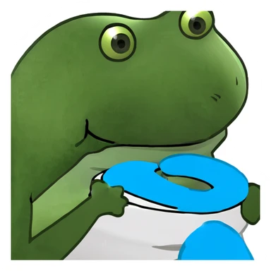 Poop on a toilet sticker