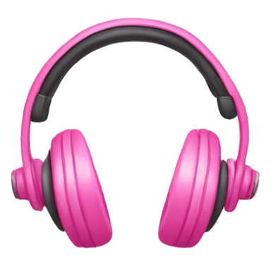Cute headphones with pink bows on the side  sticker