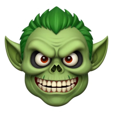 skull face troll emojie sticker