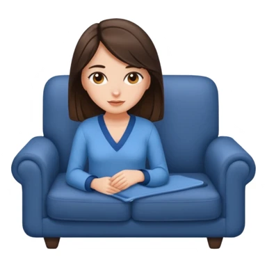 Brunette girl in lounge clothes sticker