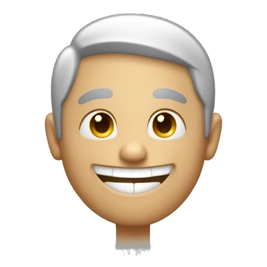 Man having a Weird big smile rubbing hands together and eyes raised  sticker