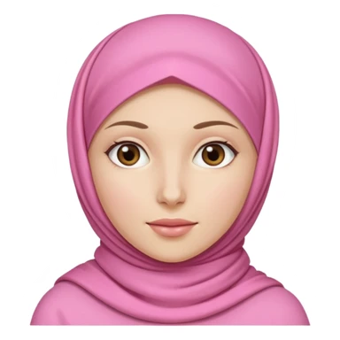 White woman wear pink hijab 🧕  sticker