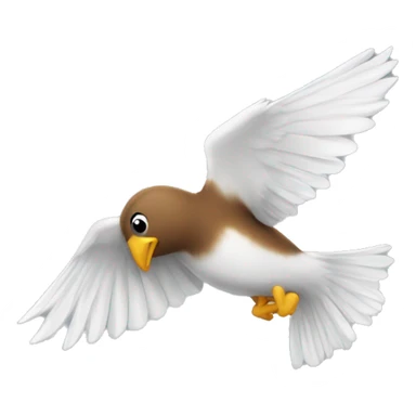 Bird pooping while in flight sticker