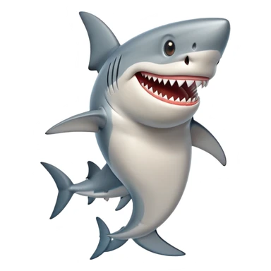 shark wearing shoes standing up sticker
