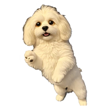 fluffy dog gazing at viewer sticker