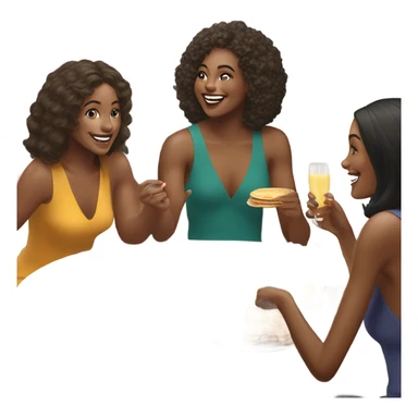 Girlfriends having brunch sticker