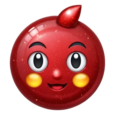 red glitter tick sticker