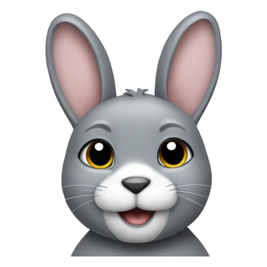 Police Cute Grey Rabbit sticker