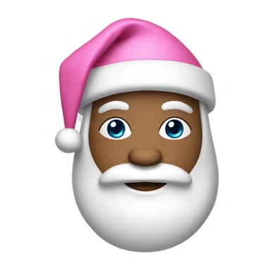 White Santa with pink hat sticker