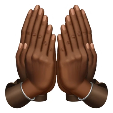 Black praying hands sticker