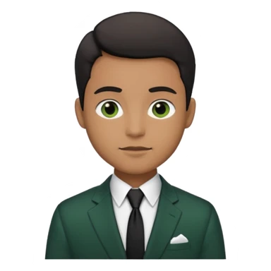 нарисуй человеа в тёмнозелёном пиджаке sticker