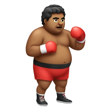 fat indian guy boxing sticker